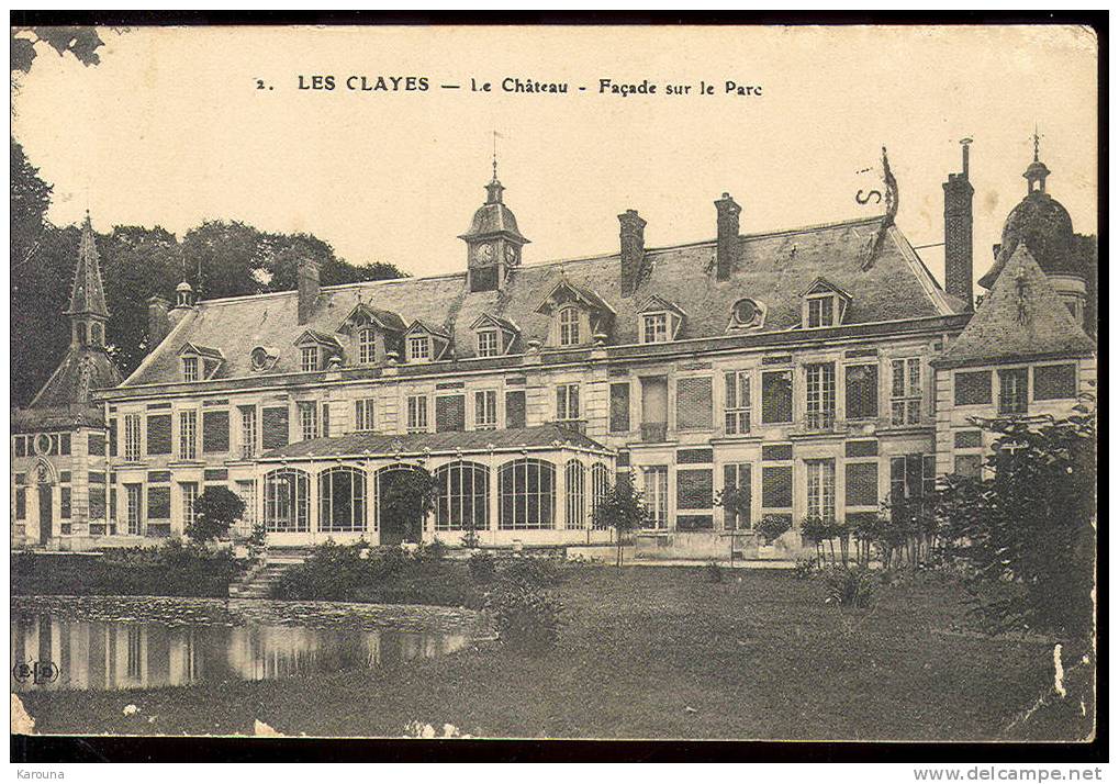 78 - LES CLAYES - Le Château - Façade Sur Le Parc - Les Clayes Sous Bois