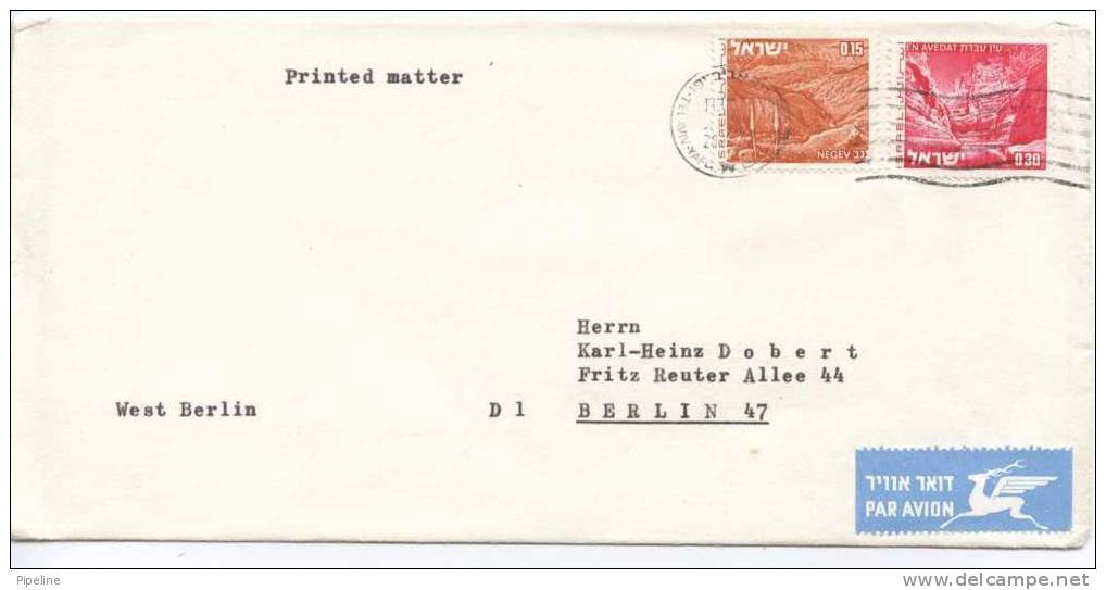 Israel Cover Sent To Germany 1972 - Cartas & Documentos