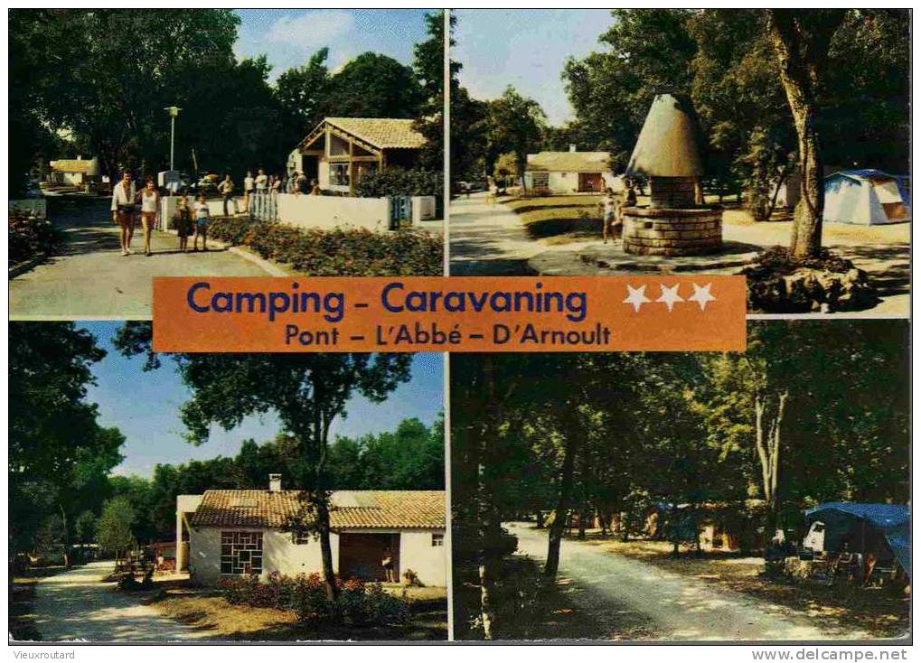 CPSM, PONT L´ABBE D´ARNOULT, CAMPING MUNICIPAL - Pont-l'Abbé-d'Arnoult