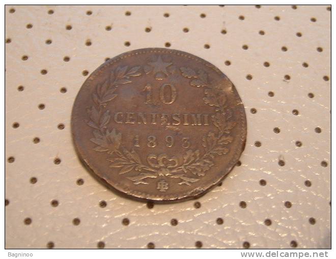 ITALIA 10 CENTESIMI 1893 # 4 - 1878-1900 : Umberto I.