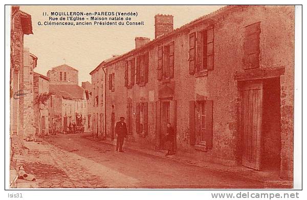 Dép 85 - L451 - Mouilleron En Pareds - Rue De L´Eglise - Maison Natale De G.Clémenceau - Bon état Général - Mouilleron En Pareds