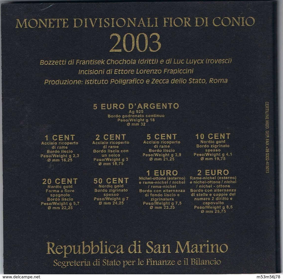 San Marino KMS 2003 - San Marino