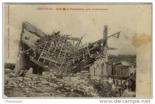 Lérouville - Café De La Providence Après Bombardement (sale) - Lerouville