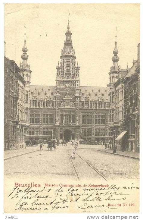 Schaerbeek / Schaarbeek - Maison Communale - 1901 - Attelage - Schaarbeek - Schaerbeek