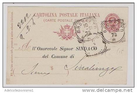 1992)intero Postale Da 10c. Umberto Da Grosseto A Sinalunga Il 10-9-1901 Stampati Al Retro - Stamped Stationery