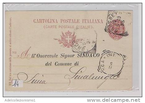 1993)intero Postale Da 10c. Umberto Da Grosseto A Sinalunga Il 10-5-1903 Stampati Al Retro - Stamped Stationery