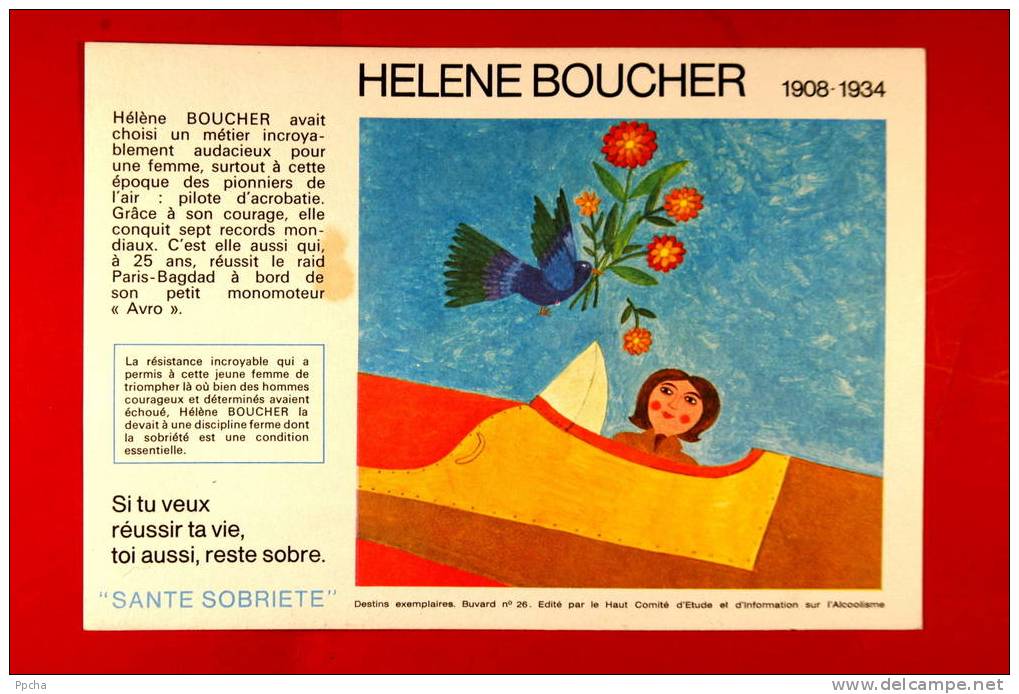 Buvard Aviation - Hélène Boucher - Blotting Paper - Löschpapier - Transports