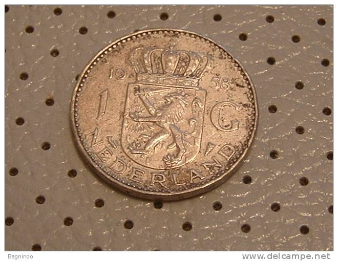 NETHERLANDS 1 GULDEN 1958 - 1948-1980 : Juliana