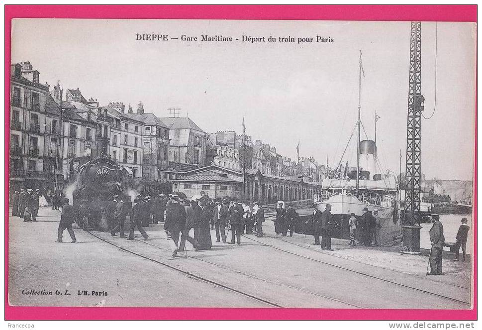 76-371 - SEINE MARITIME - DIEPPE - Gare Maritime - Départ Du Train Pour Paris - Dieppe