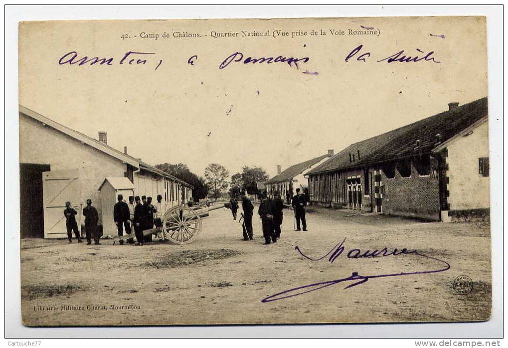 K9 - CAMP De CHÂLONS - Quartier National (vue Prise De La Voie Romaine - 1904 - CARTE PRECURSEUR) - Camp De Châlons - Mourmelon