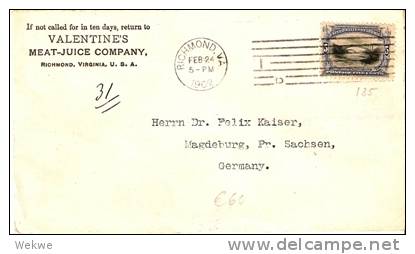USA101 / Panam Expo Brücke Niagara,1902 Nach Deutschland - Briefe U. Dokumente