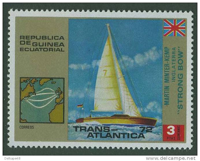 Equatorial Guinea / Guinee Equatorial 1973 Mi 202 ** Sailship "Strong Bow"- Sailer Martin Minter - Yacht Race - Ships