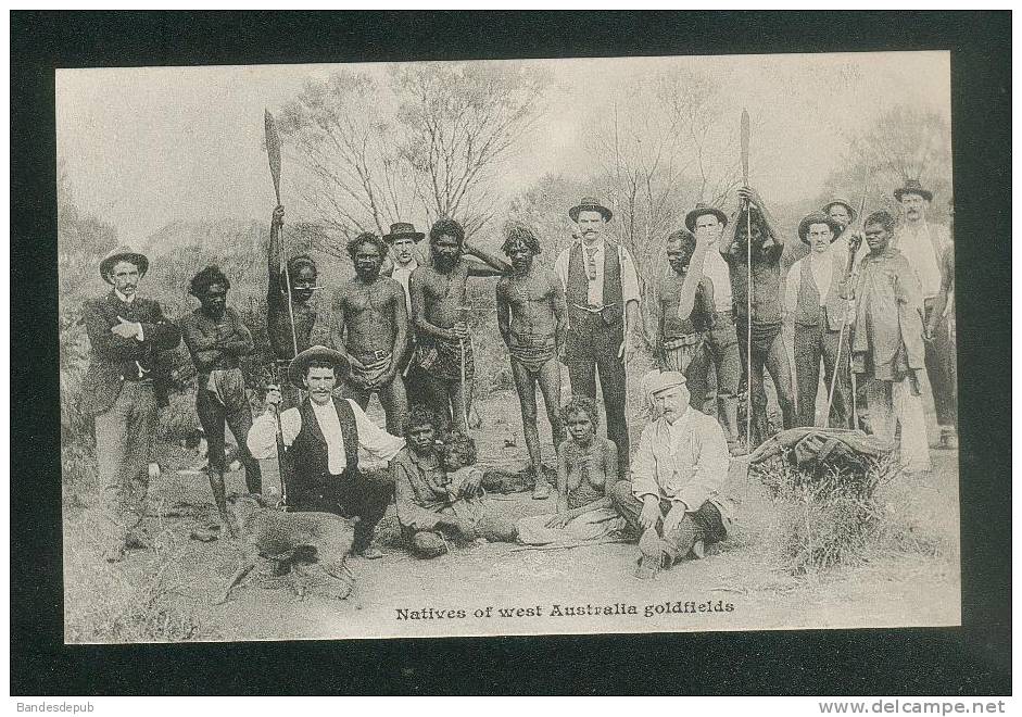 Australie - Natives Of West Australie Goldfields ( Or Belle Animation Ed. Messageries Maritimes Dos Précurseur ) - Sonstige & Ohne Zuordnung