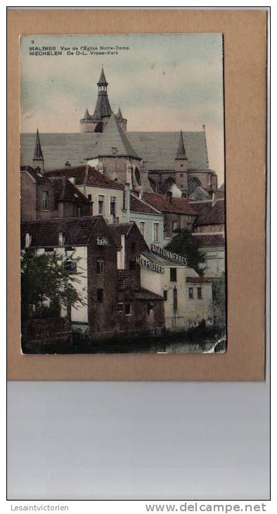 MALINES MECHELEN EGLISE NOTRE DAME  VROUWEKERK PUB PARATONNERRES COLORISEE - Malines