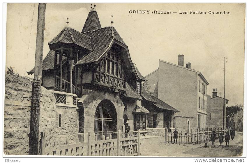 Carte Postale Ancienne Grigny - Les Petites Cazardes - Villa - Grigny