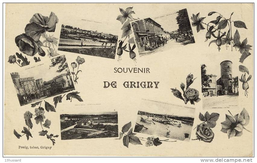 Carte Postale Ancienne Fantaisie Souvenir De Grigny - Grigny
