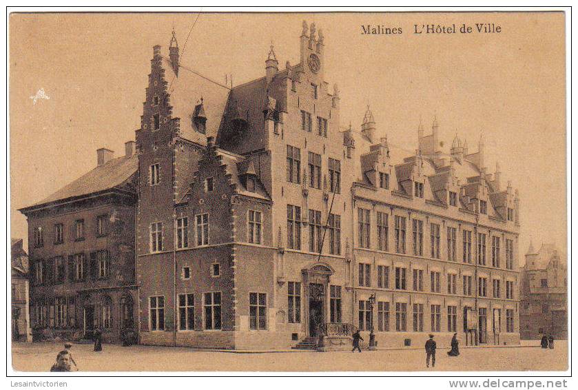 MALINES MECHELEN  HOTEL DE VILLE BATIMENT POSTBUREEL BUREAU DE POSTE - Mechelen