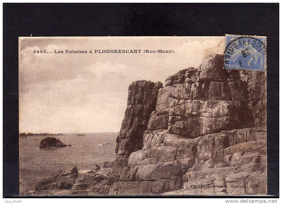 22 PLOUGRESCANT Falaises, Roc Meur, Ed Hamonic 5403, 1929 - Plougrescant