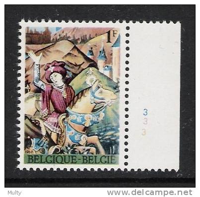 Belgie OCB 1425 (**) Met Plaatnummer 3. - 1961-1970