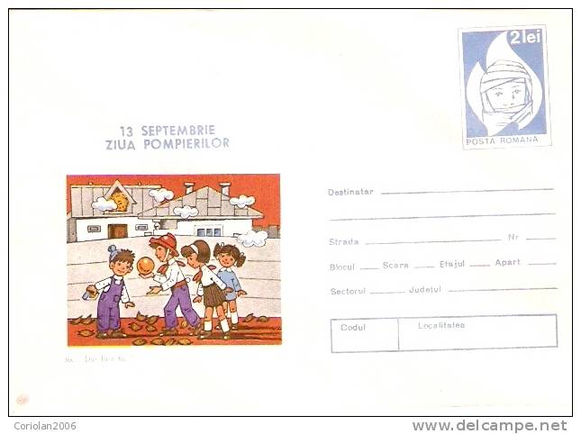 Romania 1988 / Postal Stationery / 13 September - Day Of Fireman - Firemen