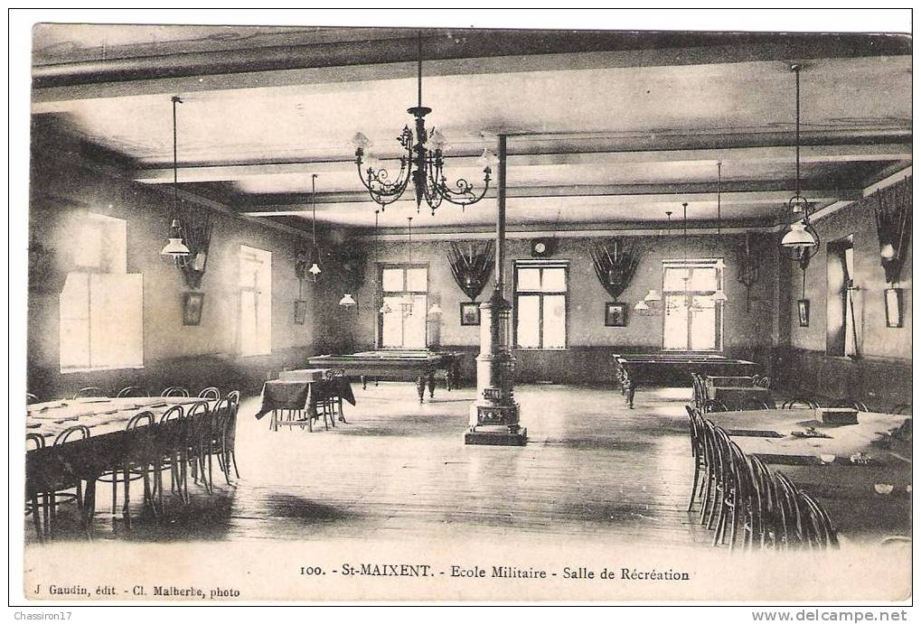 79 - SAINT- MAIXENT - Ecole Militaire - Salle De Récréation - Saint Maixent L'Ecole