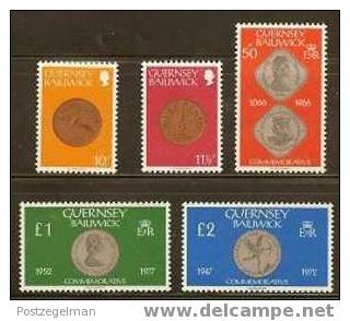 GUERNSEY 1980 MNH Stamp(s) Definitives Coins 199-203  #5160 - Guernsey