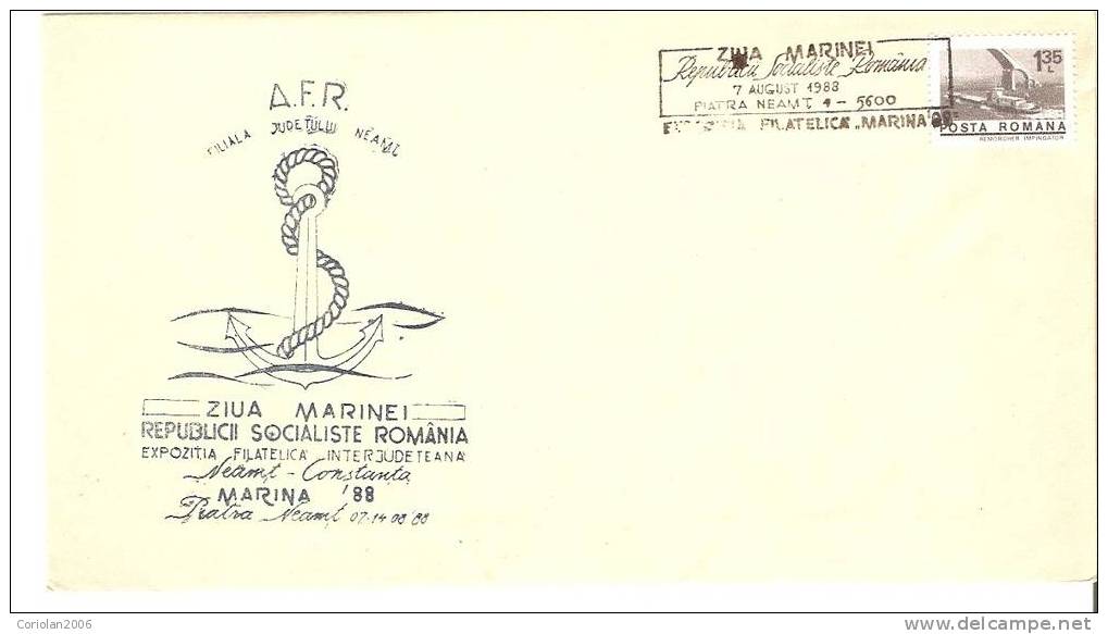 Special Cover Romania / 1988 - Maritiem