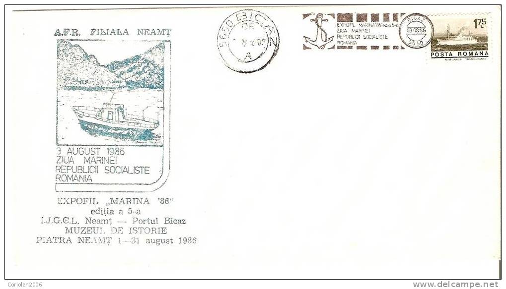 Special Cover Romania / 1986 - Maritiem