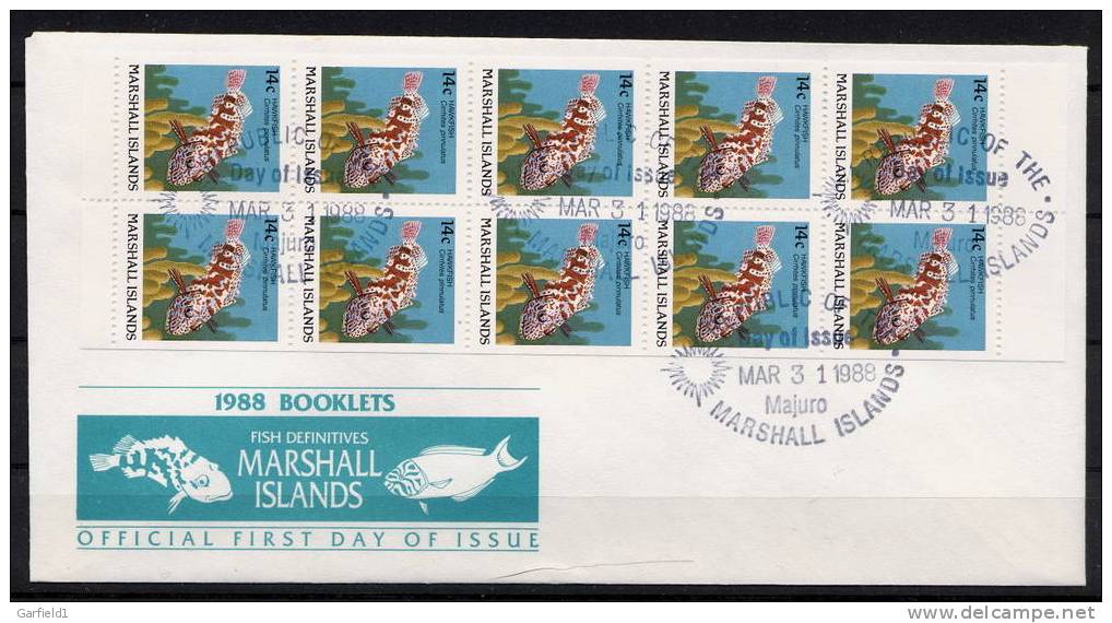 Marshallinseln  Mi. Nr. 152D + 154D+ 152D + 154D ,  3 Stck.   FDC - Marshall