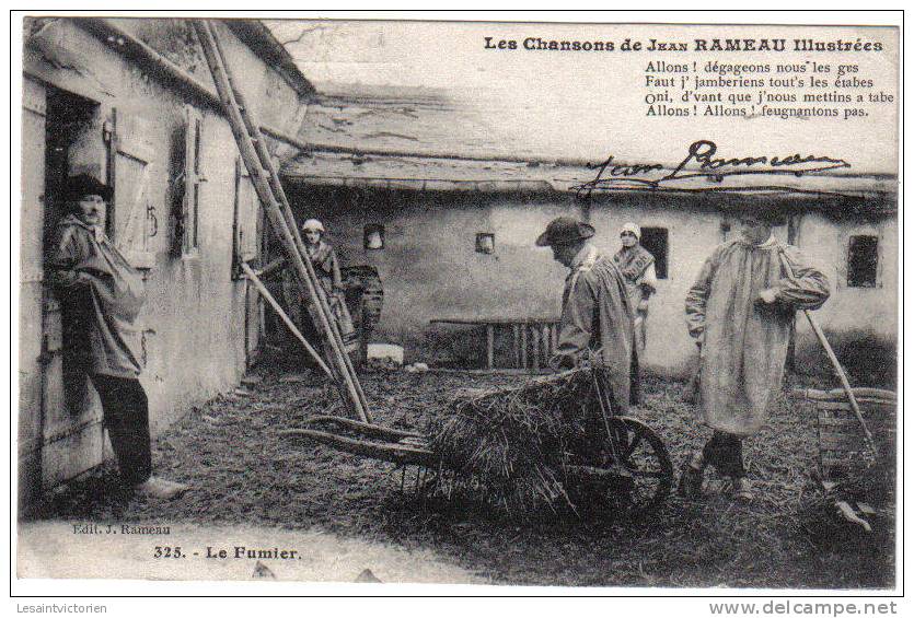 LE FUMIER AGRICULTURE TRAVAIL DE LA FERME METIERS ANCIENS CHANSONS DE JEAN RAMEAU - Bauernhöfe