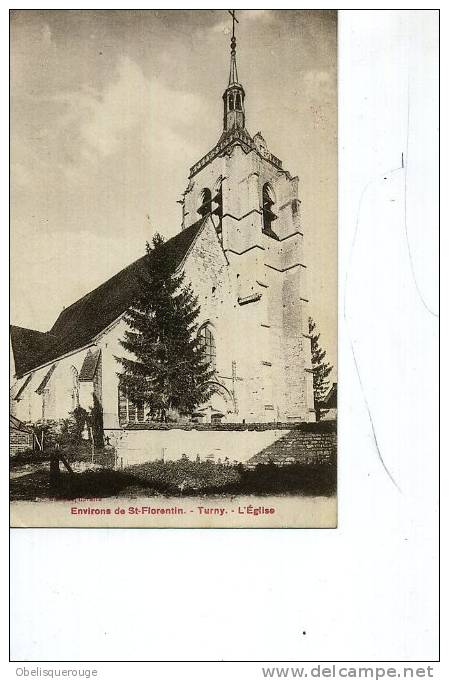 89 ENV  ST FLORENTIN TURNY L  EGLISE  EN 1937 - Saint Florentin