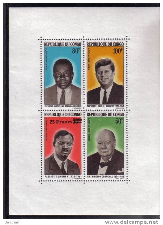 Congo,Rep.1965 Michel Block 2 MNH** Cat.Value $10.00 - Kennedy (John F.)