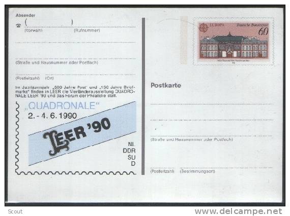 GERMANIA - GERMANY - ALLEMAGNE - 1990 - EUROPA - CARTOLINA POSTALE ** - 1990