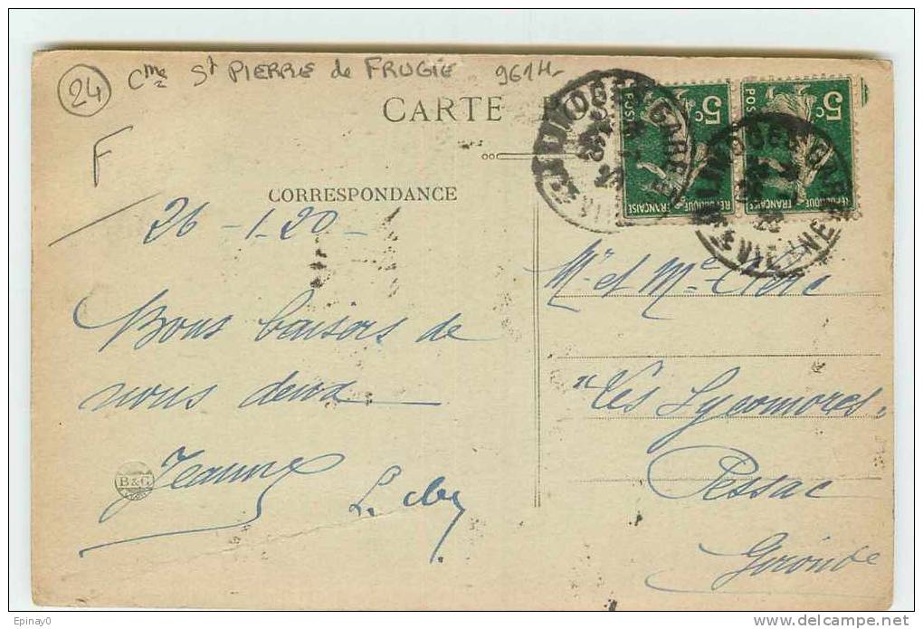 B - 24 - SAINT PIERRE De FRUGIES - Château De Vieillecour Prés De Bussiére Galant - Autres & Non Classés