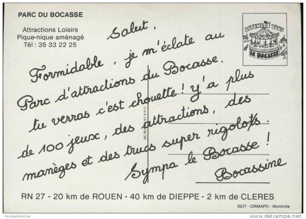 Seine Maritime 76. Bocasse, Parc D´attractions 20 Km De Rouen, 2 Km De Clères, 40 Km De Dieppe. - Haute-Normandie