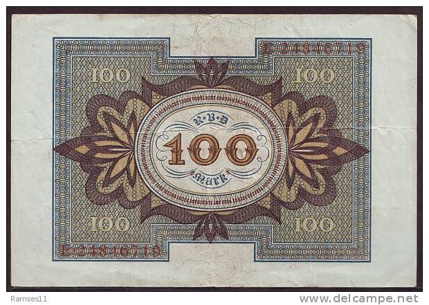 GERMANY ALLEMAGNE DEUTSCHES REICH 100 Mark 1920 - 100 Mark