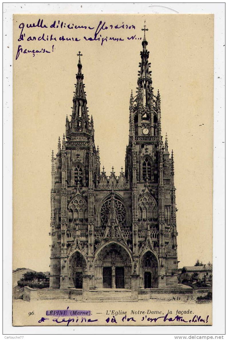 K8 - L´EPINE - L'église Notre-Dame - La Façade (1915) - L'Epine