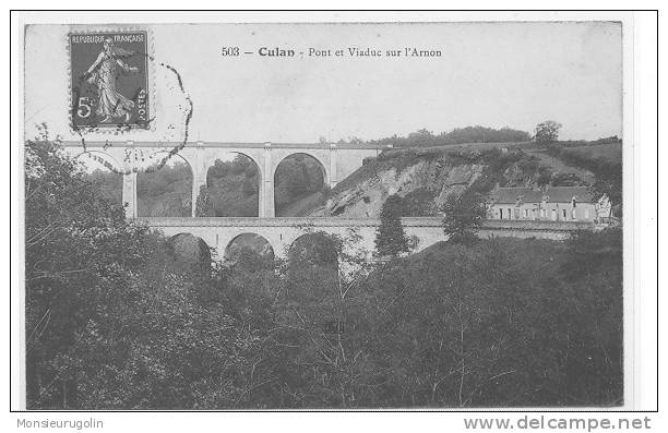 18 )) CULAN, Pont Et Viaduc Sur L'Arnon, N° 503 - Culan