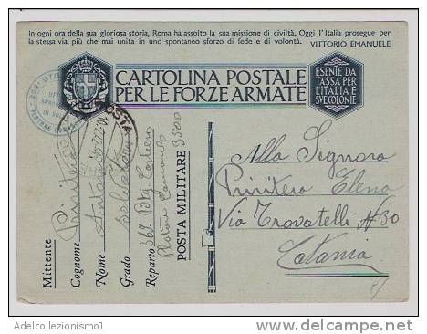 2023)cartolina In Franchigia  Con Bollo Posta Militare 3500 Il 10-2-1942 - Franchise