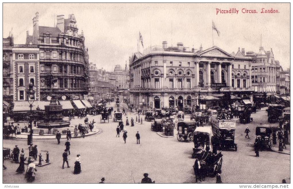 CPA Angleterre - Piccadilly Circus - London - Animée - TBE - Piccadilly Circus