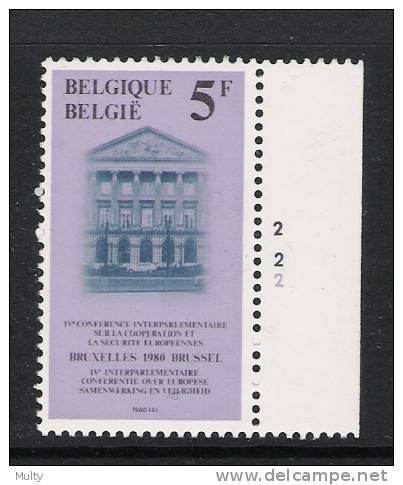 Belgie OCB 1975 (**) Met Plaatnummer 2. - 1971-1980