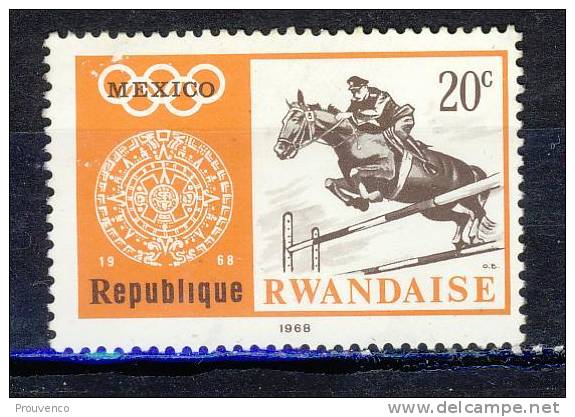 RWANDA JO MEXICO 68  EQUITATION - Estate 1968: Messico