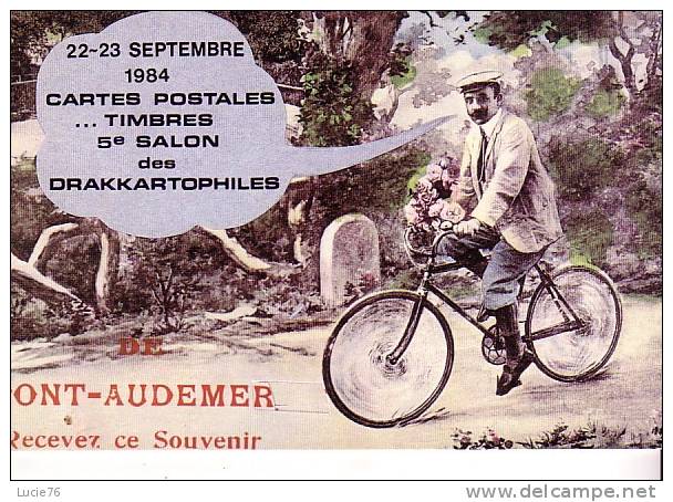 CYCLISTE  - PONT AUDEMER - 5ème Salon De La Carte Postale -  Les 22 - 23 Septembre 1984 - Série Limitée - Cyclisme