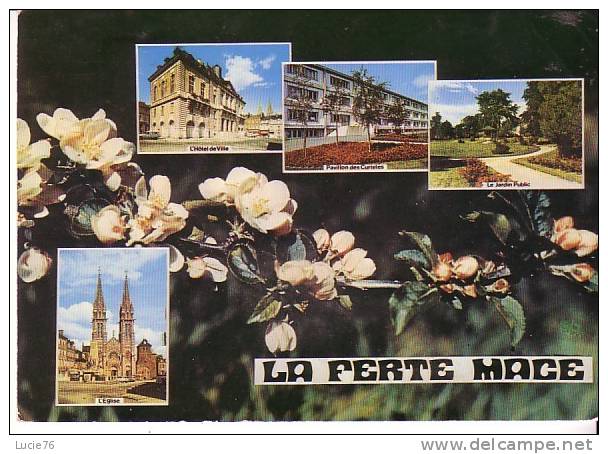 LA FERTE MACE  -  N° 109 -  4 Vues Sur Fond De Fleurs De Pommiers - La Ferte Mace