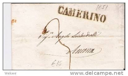 Ivo075/  ITALIEN -  Camerino 1851, V. Ancona - Sicilië