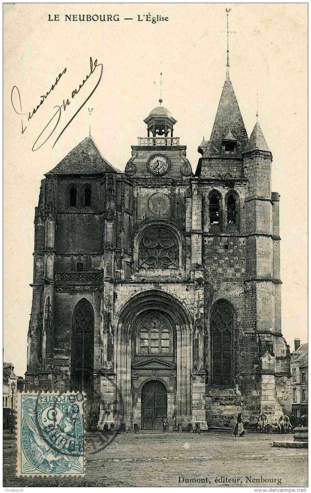 27 LE NEUBOURG L'église  Beau Plan   1906 - Le Neubourg