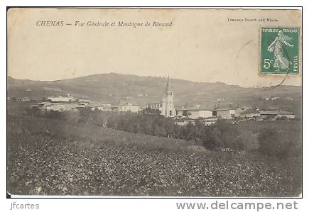 69 - CHENAS - Vue Générale Et Montagne De Rémond - Chenas