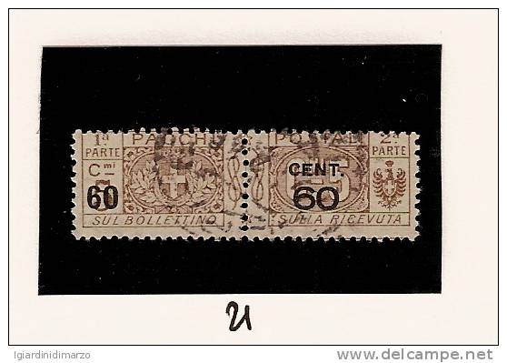 REGNO D´ITALIA-1923-Pacchi Postali-valore Usato Da 5 C.soprastampato Con Nuovo Valore Da 60 C.-in Buone Condiz.- DC1134. - Postal Parcels