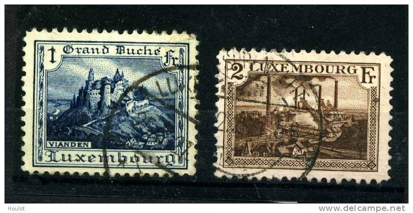 Luxemburg Mi. N° 163/64 Gestempelt 1925, Freimarken In Farbänderung - Used Stamps