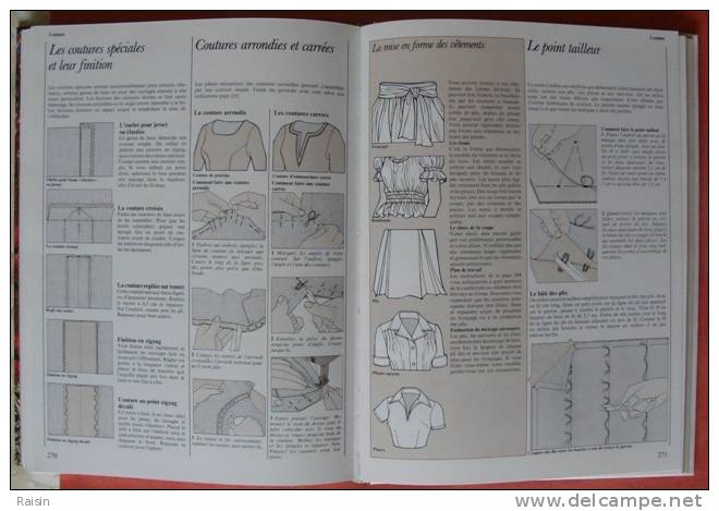 Manuel des Travaux à  l'Aiguille  Tricot  Crochet  Broderie Couture  France Loisirs 1988  340 pages relié TBE